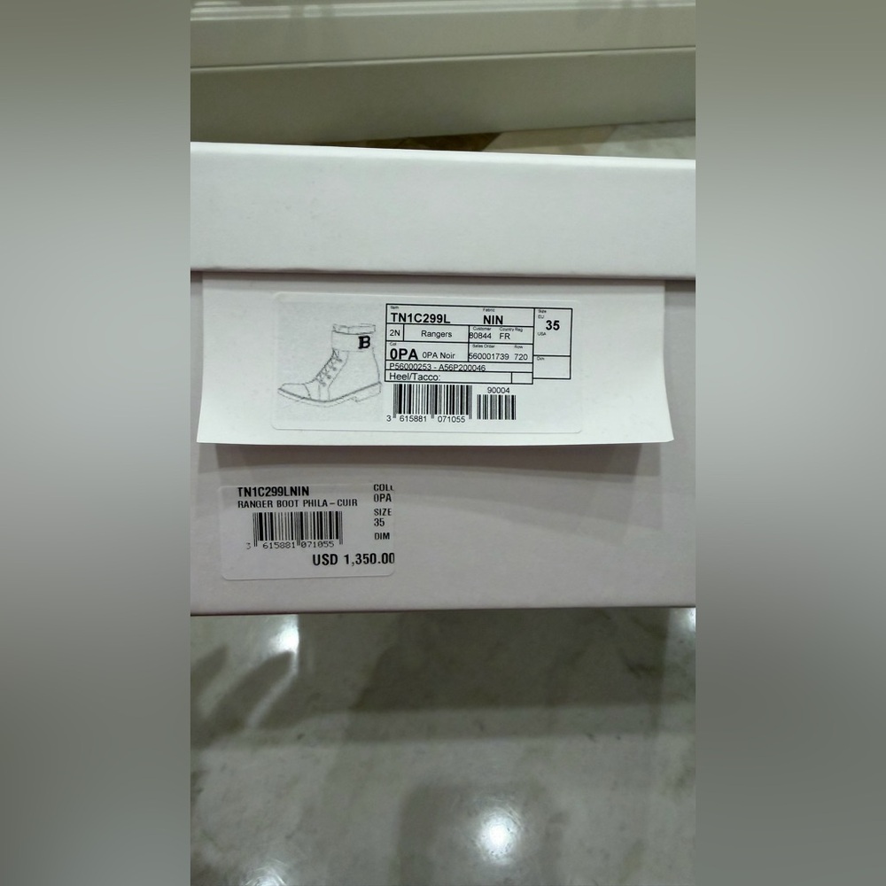 Balmain Black Leather Combat Boots with Gold B Symbol; Size 35; Brand New in Box - Picture 10 of 10